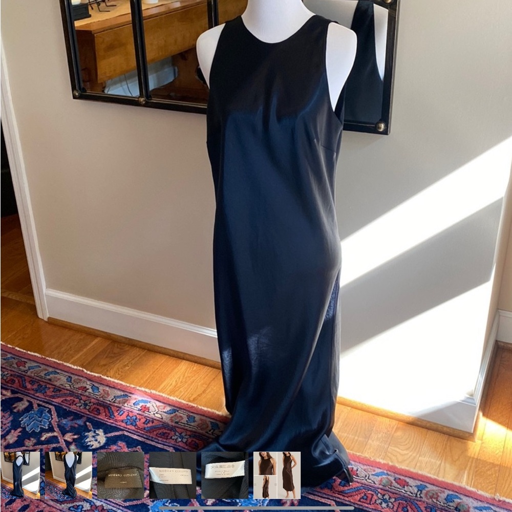 Elegant Navy Slip Dress (L)